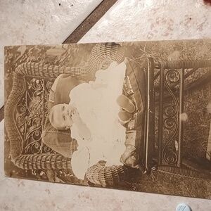 A real picture postcard RPPC infant in christening.